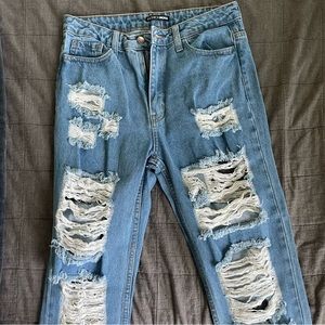 Ripped mom jeans